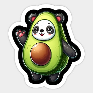 Panda in avocado costume Sticker